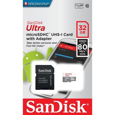 Карта памяти SanDisk microSDHC 32Gb UHS-I Ultra